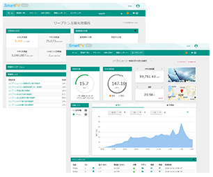 発電量や消費電力などを監視し、発電情報をお知らせ
